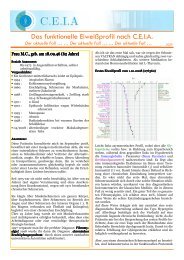 Das funktionelle Eiweißprofil nach C.E.I.A. - Internationale ...