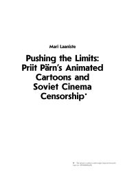 Pushing the Limits: Priit P rn's Animated Cartoons and Soviet ...