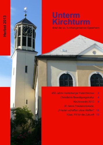 Herbstbrief 2013 - Evangelische Kirchengemeinde Eppelheim