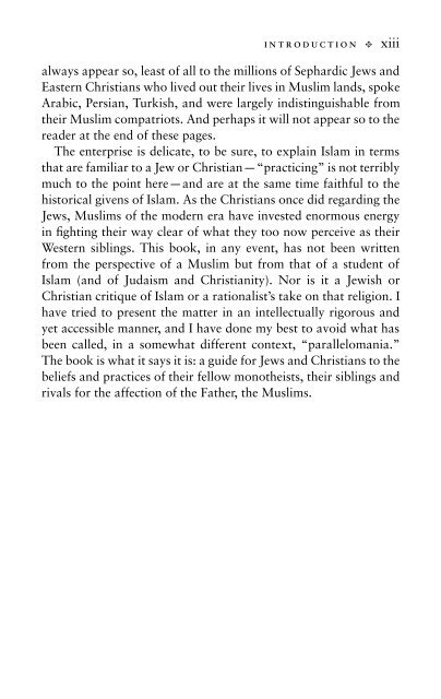 Islam: A Guide for Jews and Christians - Electric Scotland