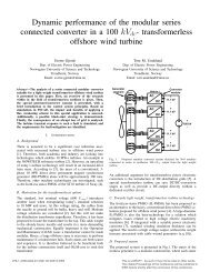 Dynamic performance of the modular series connected ... - NTNU