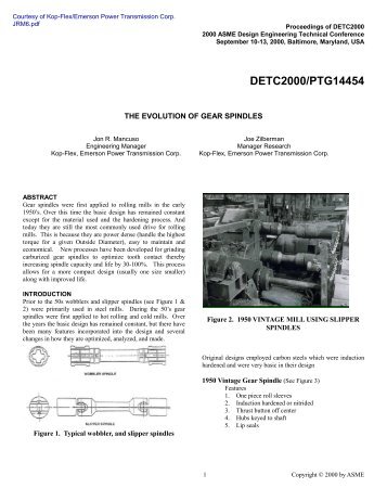 The Evolution of Gear Spindles - Emerson Industrial Automation