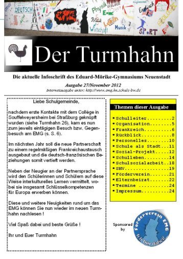 Turmhahn 27 (November 2012) - Eduard-Mörike-Gymnasium