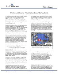 SECURING AND PROTECTING WIRELESS LANS - Emory University