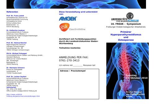 16. F R E A K - Symposium „Primärer Hyperparathyreoidismus und ...