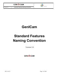 GenICam Standard Features Naming Convention - EMVA