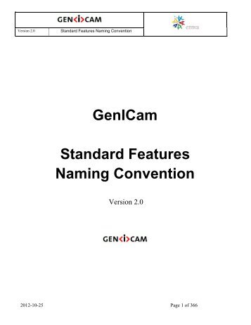 GenICam Standard Features Naming Convention - EMVA