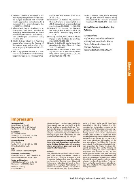 Sonderheft 2013 - Deutsche Gesellschaft für Endokrinologie