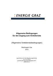 Allgemeine Bedingungen für den Zugang zum ... - Energie Graz