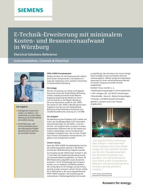 E-Technik-Erweiterung mit minimalem Kosten- und ... - siemens