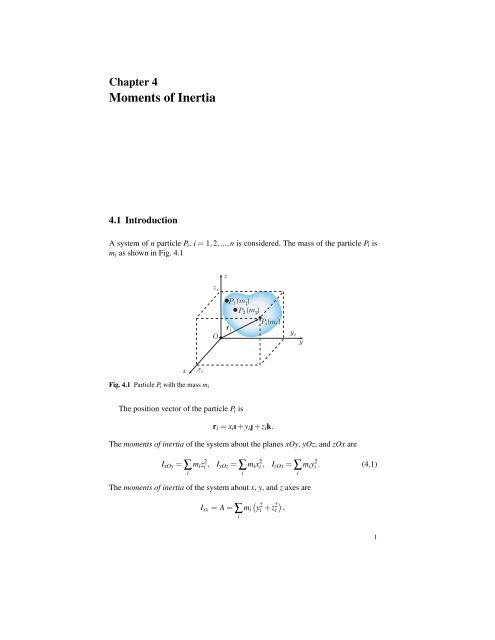Chapter 4 Moments of Inertia