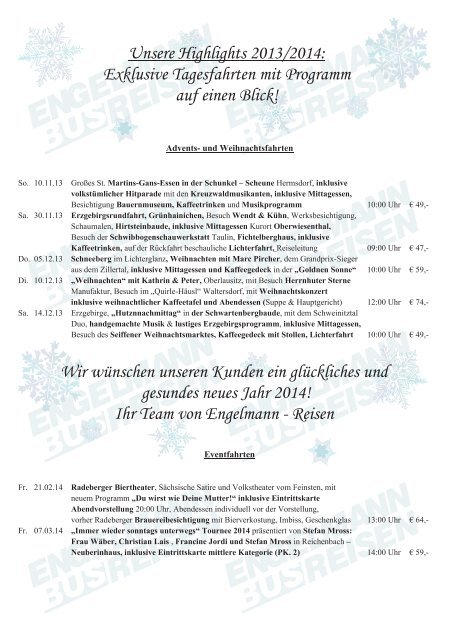 Winter 2013/2014 - Engelmann Reisen