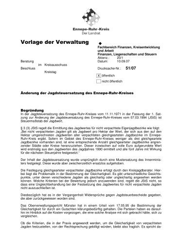 Vorlage der Verwaltung - Ennepe-Ruhr-Kreis