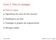 Cours 2: Flots et couplages