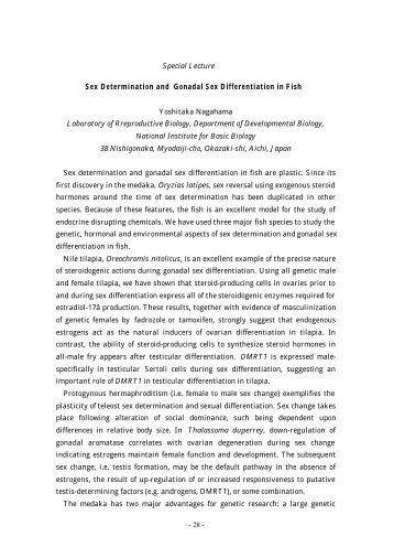 Sex Determination and Gonadal Sex Differentiation in Fish Special ...