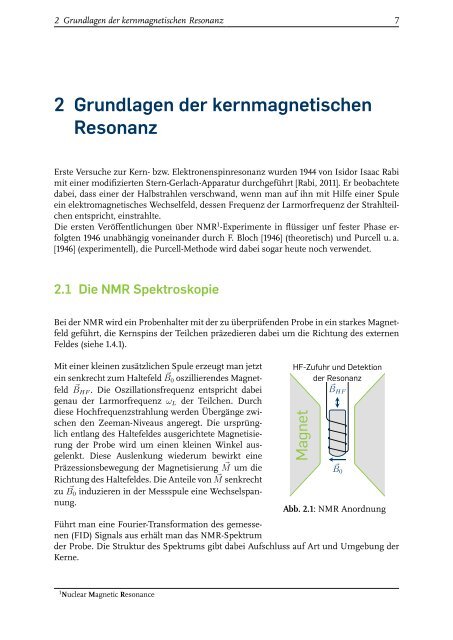 Erweiterung des NMR-Versuchs im F-Praktikum um eine ...