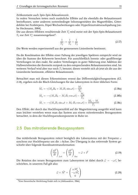 Erweiterung des NMR-Versuchs im F-Praktikum um eine ...