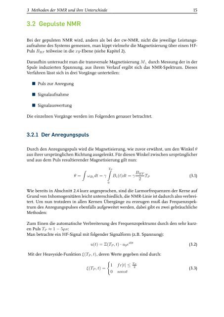 Erweiterung des NMR-Versuchs im F-Praktikum um eine ...