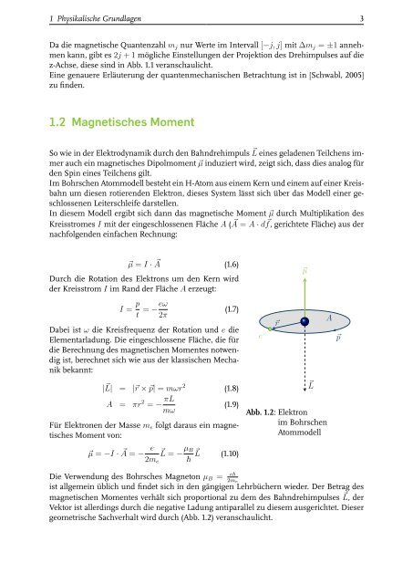 Erweiterung des NMR-Versuchs im F-Praktikum um eine ...