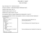 Was stellt C++ bereit? Input und Output