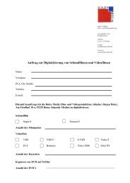 Auftragsformular (pdf) - Boley Media - Film und Videoproduktion