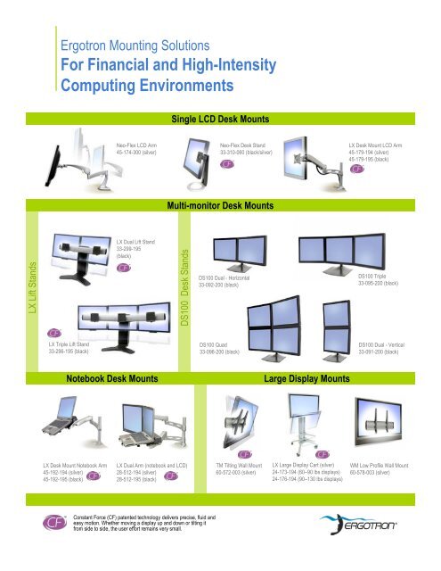 For Financial and High-Intensity Computing Environments - Ergotron