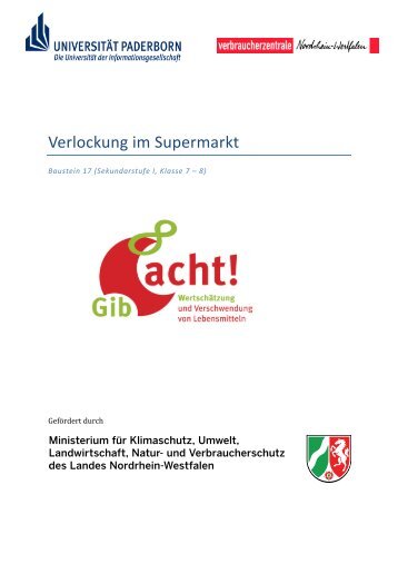 Verlockung im Supermarkt - Ernährung und Verbraucherbildung