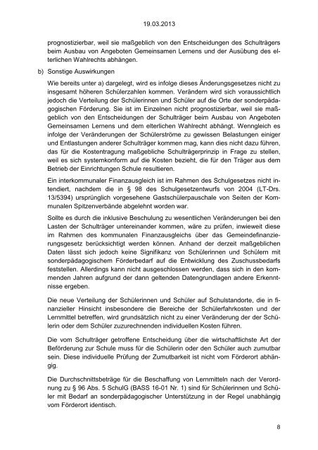 der Gesetzentwurf - Stadt Gelsenkirchen, Referat Erziehung und ...