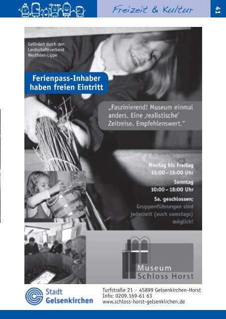Ferienpass 2013 - Stadt Gelsenkirchen, Referat Erziehung und ...