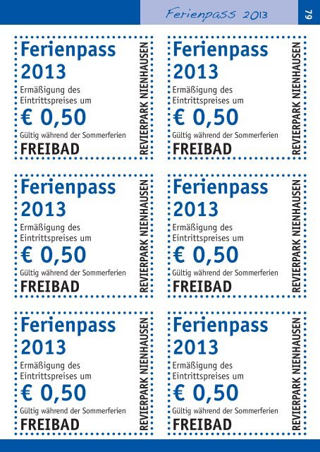 Ferienpass 2013 - Stadt Gelsenkirchen, Referat Erziehung und ...