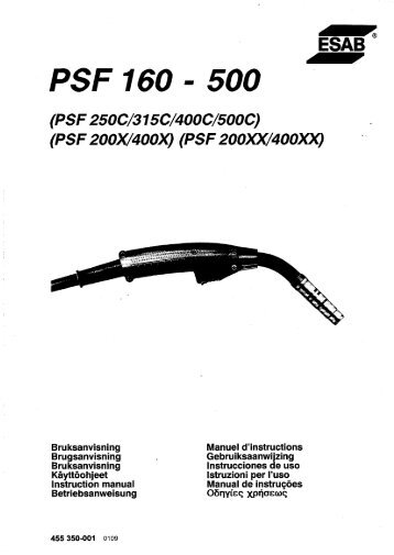 ' PSF 160 - 500 - ESAB