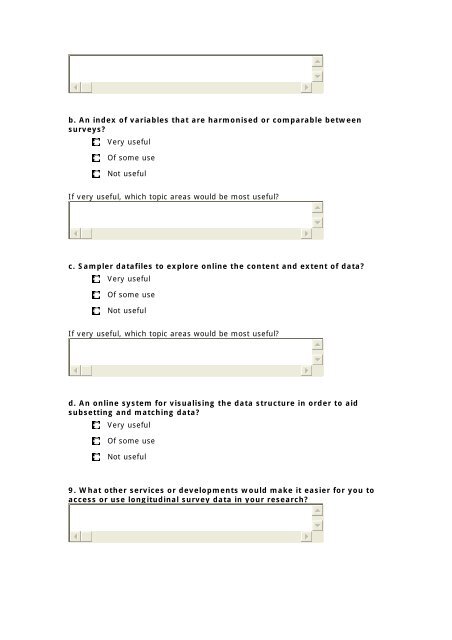 ESDS Longitudinal web questionnaire