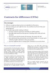 Contracts for difference (CFDs) - Esma - Europa