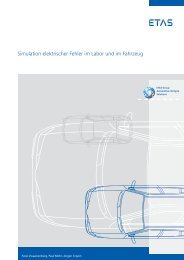 Simulation elektrischer Fehler im Labor und im Fahrzeug ... - ETAS