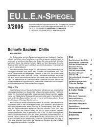 Scharfe Sachen: Chilis - Europäisches Institut für Lebensmittel