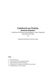 Schreibworkshop Kreatives Schreiben an der EUV