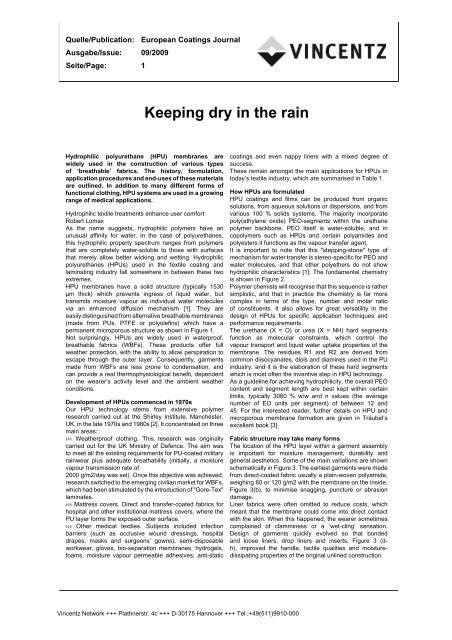 Keeping dry in the rain - European-coatings.com