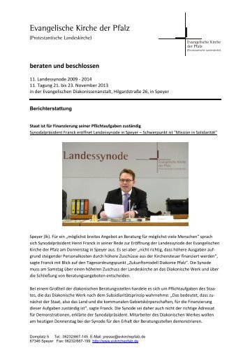 Beraten und beschlossen (PDF, 1.21 MB) - Evangelische Kirche der ...