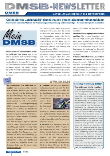 Online-Service „Mein DMSB“ demnächst mit ... - EWO-Motorsport