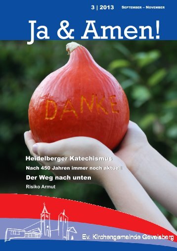 Gemeindebrief 3 2013 - der evangelischen Kirchengemeinde ...