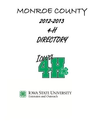monroe county 2012-2013 4-h directory - Iowa State University ...