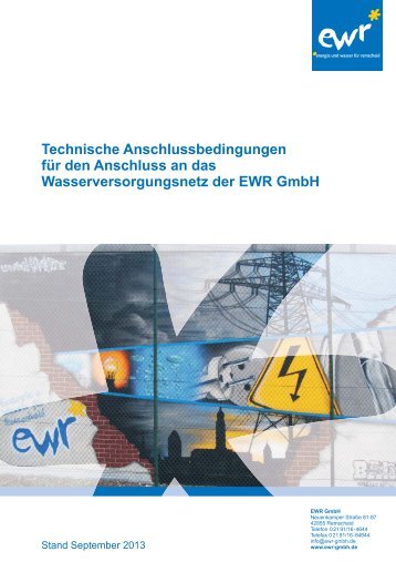 Technische Anschlussbedingungen TAB Wasser - EWR GmbH