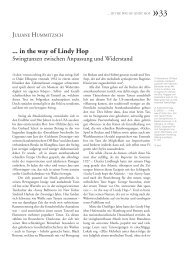 Juliane Hummitzsch - in the way of Lindy Hop - Extrablatt