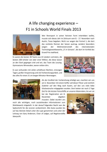 Event Report.pdf - Formel 1 in der Schule
