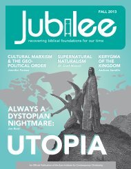 Jubilee - Fall 2013 - Ezra Institute for Contemporary Christianity