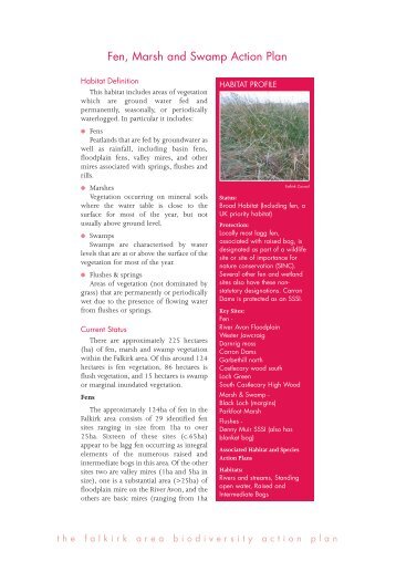 Fen, Marsh & Swamp Action Plan - Falkirk Council