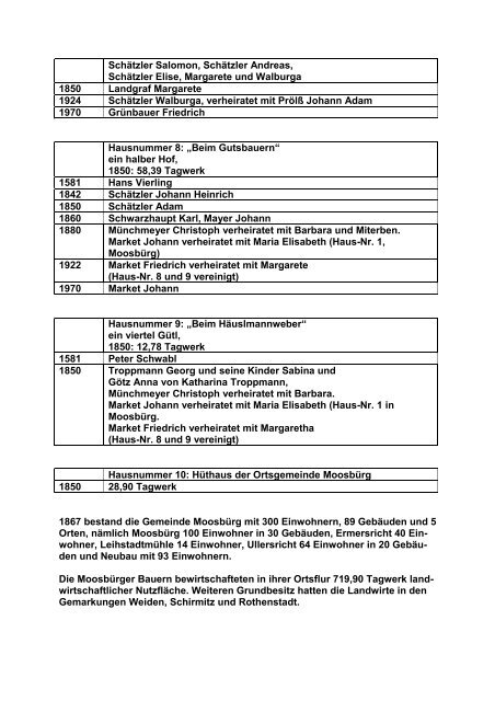 Moosbürg – vom Dorf zum Industriestandort - familienforschung ...