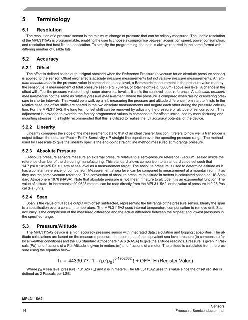 I C Precision Altimeter - Farnell