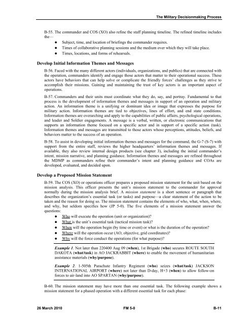 FM 5-0, The Operations Process - Federation of American Scientists