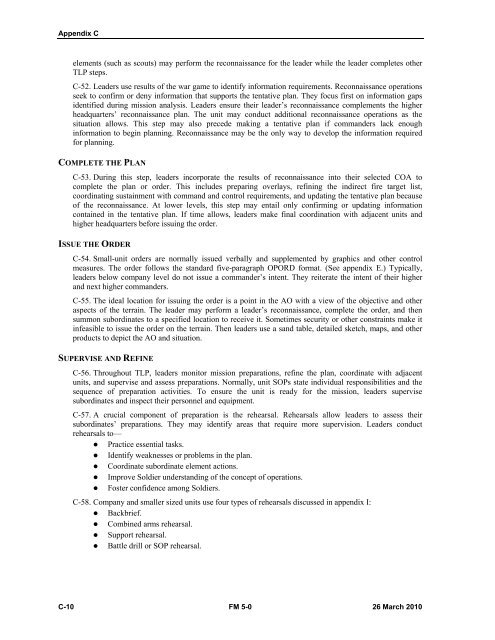 FM 5-0, The Operations Process - Federation of American Scientists